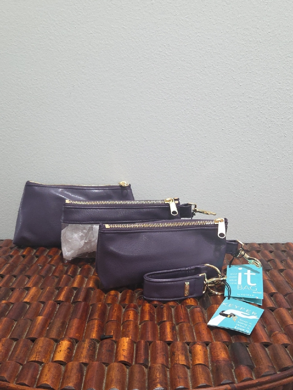 KEYPER IT BAG MINI ,CLEAR,LUXE,KEY FOB 4 PC SET